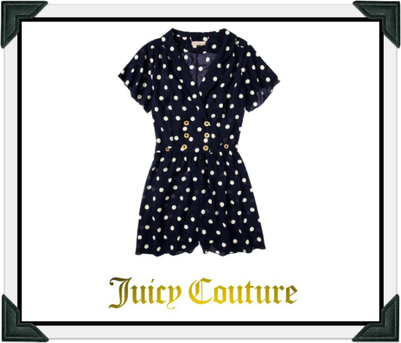 Juicy Couture Polkadot Romper as seen worn by Selma Blair July 15, 2014